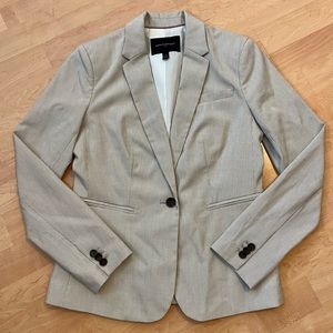 Banana Republic Pinstripe Khaki Blazer